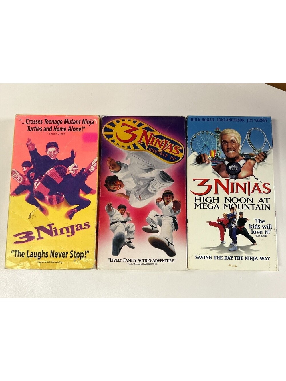3 Ninjas VHS Lot of 3 Knuckle Up High Noon Mega Mountain Original